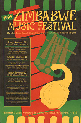 Poster for 1995 Zimbabwe Music Festival
